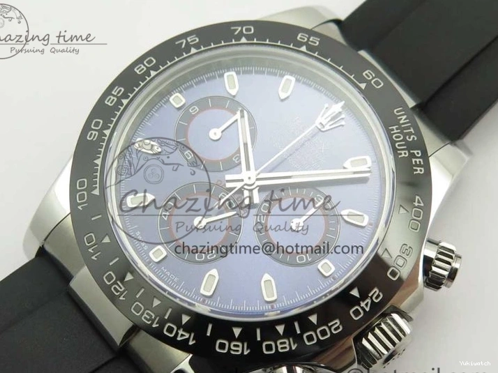 Daytona SS 1:1 Edition Noob Strap Black Best Rubber (Free SA4130 on Dial 904L Blue Extra Case Strap) 116519 0411